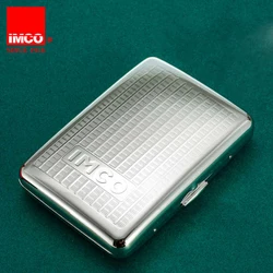 IMCO Brand Brass Metal Cigarette Case Silver Rose Color 84mm Length Cigarettes Box 16 Pack