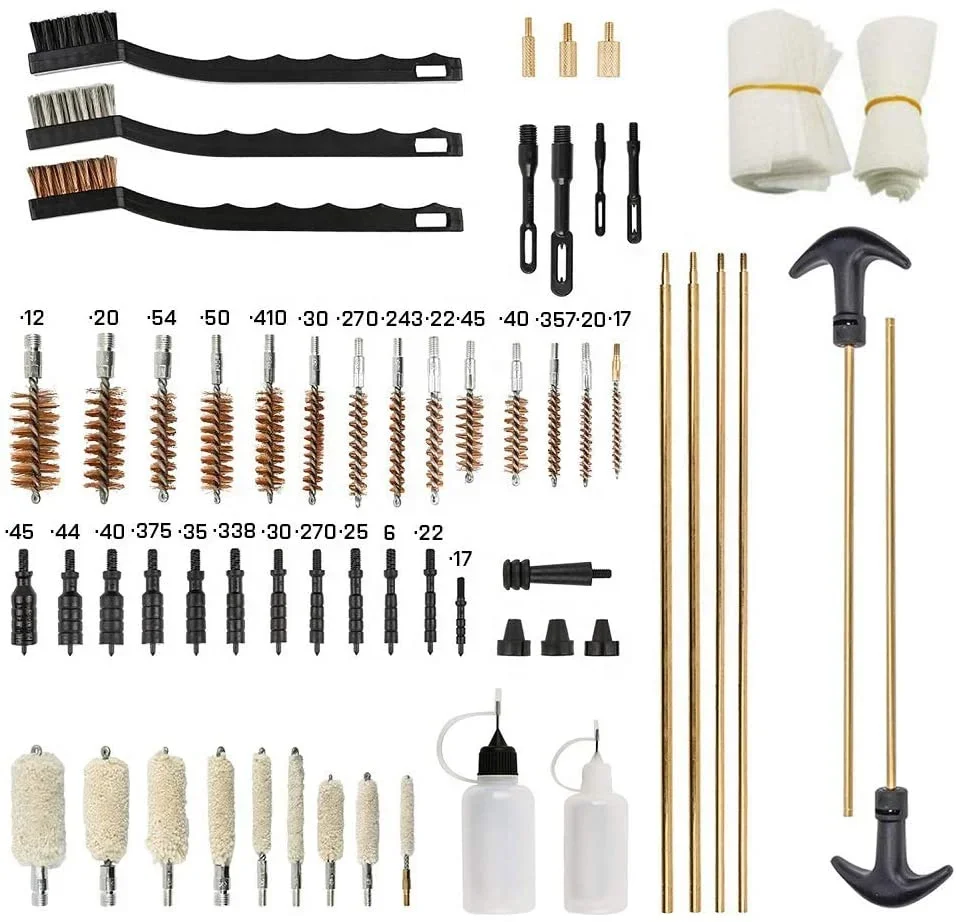 Tactical Gun Cleaning Kit for All Calibers Copper Wire Brush Cotton Brush Combination High Efficiency Cleaning Gun