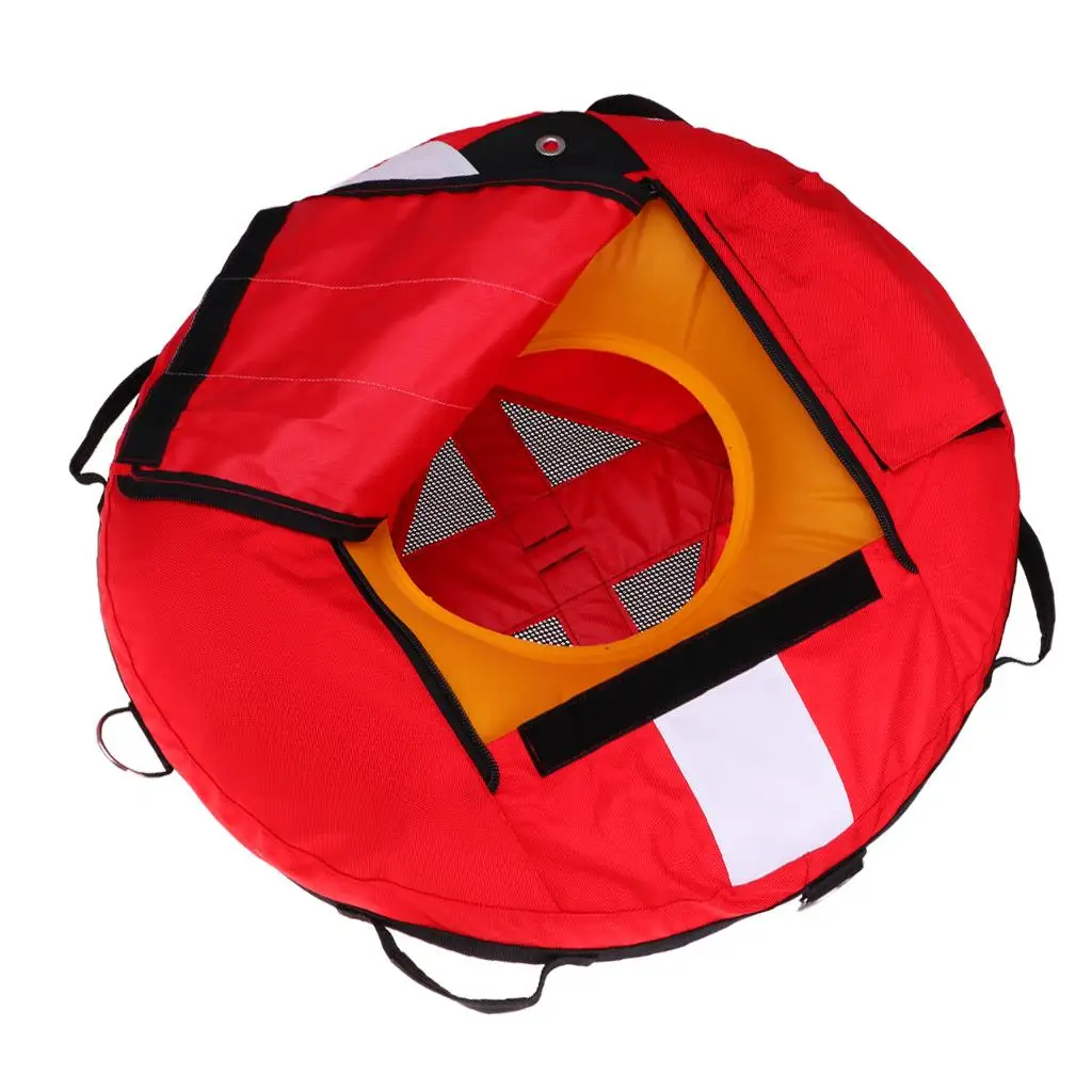 Freediver Training Buoy Large Opening Storage Compartment Safety Surface Float with D Rings for Ocean Diving