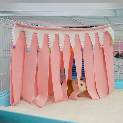 쥐를위한 해먹 햄스터 텐트 슬리핑 백을위한 작은 애완 동물 은신처 케이지 액세서리 교수형 기니피그 고슴도치 토끼 장난감 Best5