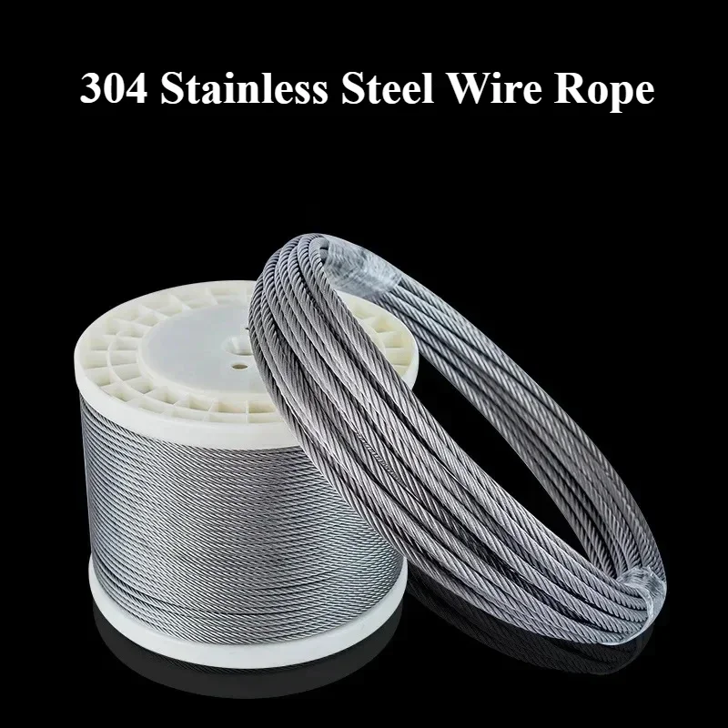 

Diameter 0.3-4.0mm 1x7 7x7 7x19 304 Stainless Steel Wire Rope Lifting Wire Rope