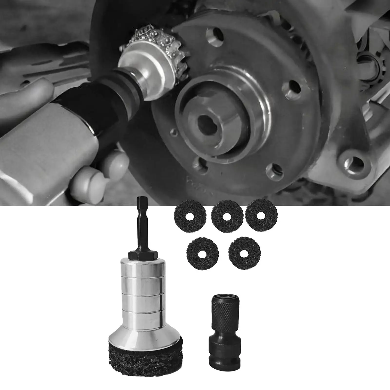 

Wheel Hub Cleaning Disc Kit Rust Remover for Brake Rotor Maintenance with Sturdy ABS Material