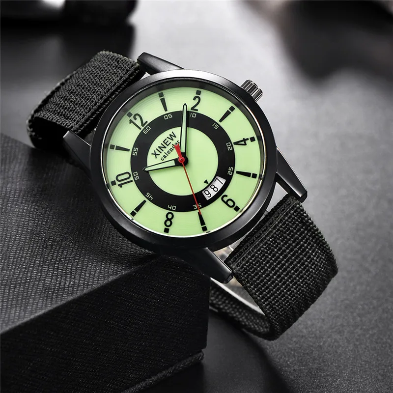 1pc / lot Genuine XINEW Brand Designer Watches For Men Fashion Casual Rubber Band Sports Military Date Quartz Watch Reloj Hombre