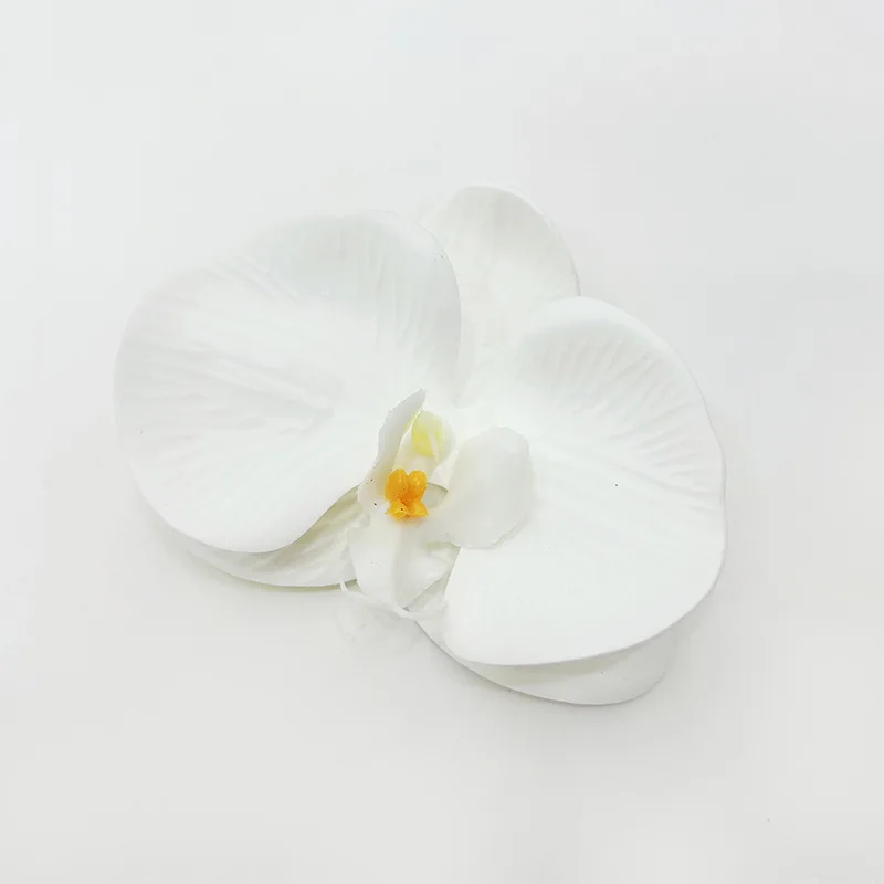20 Stück Künstliche Silikon-Baumwoll-Schmetterlings-Orchideenköpfe DIY Kopfschmuck Zubehör Geschenkbox Deko Blumen Hochzeit Party Heimdekoration – Detail 11