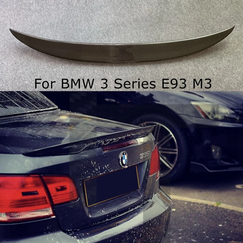 

FOR BMW 3 Series E93&E93 M3 Convertible P Style Carbon fiber Rear Spoiler Trunk wing 2006-2013 FRP Glossy black Forged carbon