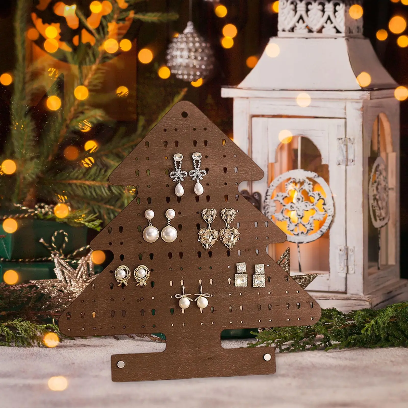 

Earring Display Stand Jewelry Display Large Capacity Showcase Photography Prop Women Tabletop Jewelry Organizer