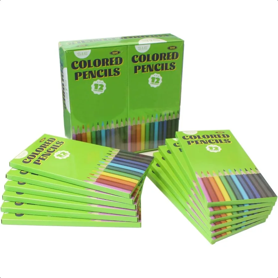 

144Pcs Colored Pencils Presharpened coloring pencils for adults kids Bulk Back to School plies For Teachers 12 Colors 12pcs box