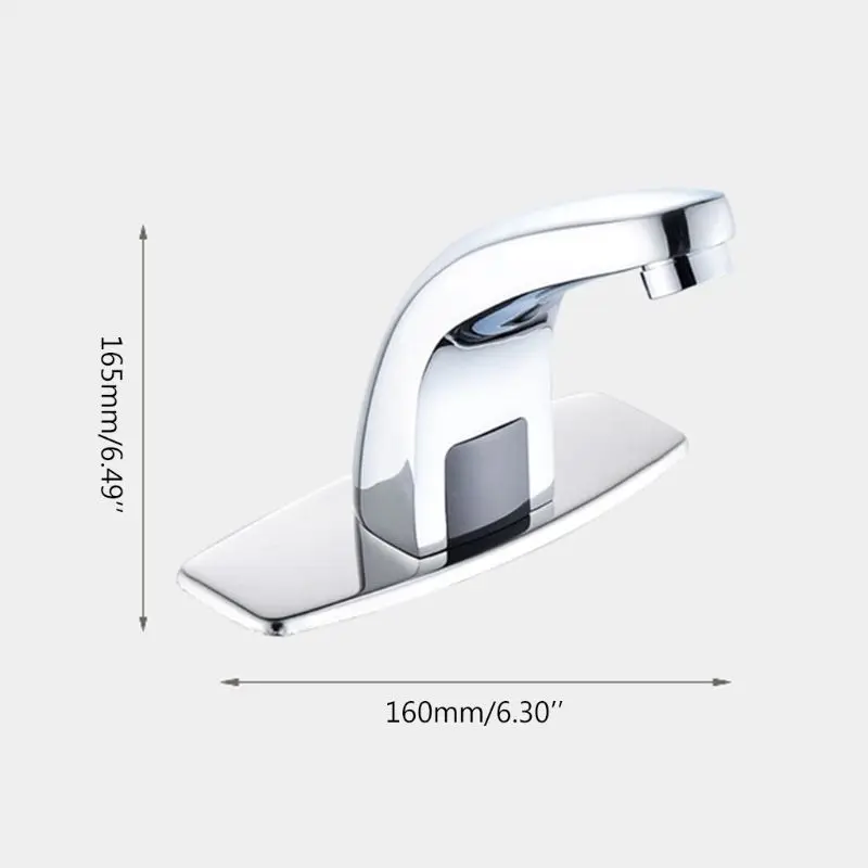 Grifo lavabo sin contacto con infrarrojo, grifo agua manos libres para baño, grifo automático para fregadero y
