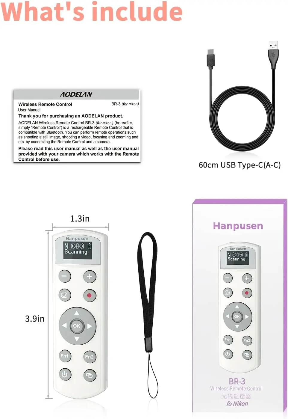 الأبيض ML-L7 USB-C اللاسلكية التحكم عن بعد مصراع الإصدار لنيكون P1100 Zfc Zf Z6II Z7II Z5 Z5II Z6III Z30 Z50 Z50II P950
