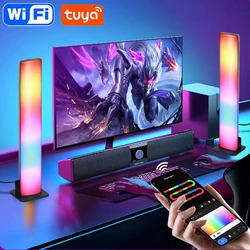 Barras de luz Led RGB inteligentes, sincronización de música con Wifi, retroiluminación de TV para juegos, PC, decoración de habitación, funciona con Alexa y Google Home