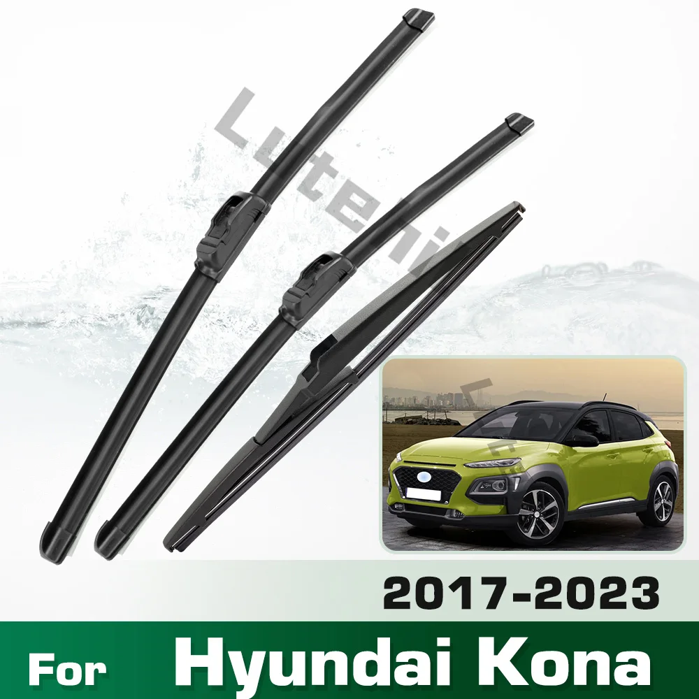

Для Hyundai Kona 2017-2023 стеклоочиститель, комплект передних и задних щеток стеклоочистителя, щетки для лобового стекла 26 "+ 16" + 12"
