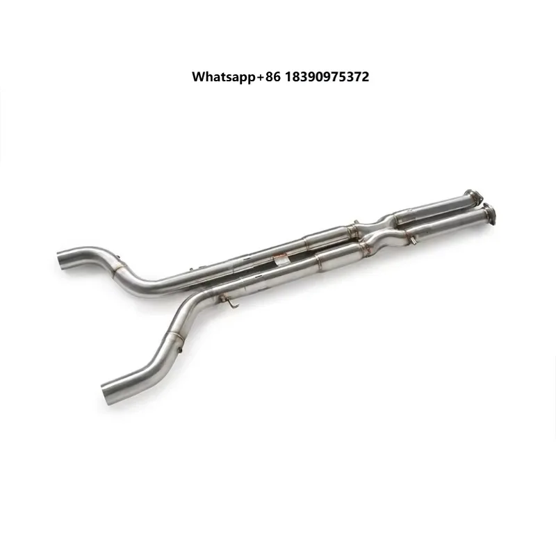 High Performance Exhaust Pipe  304 Stainless Steel Exhaust System Middle Pipe Muffler   h003