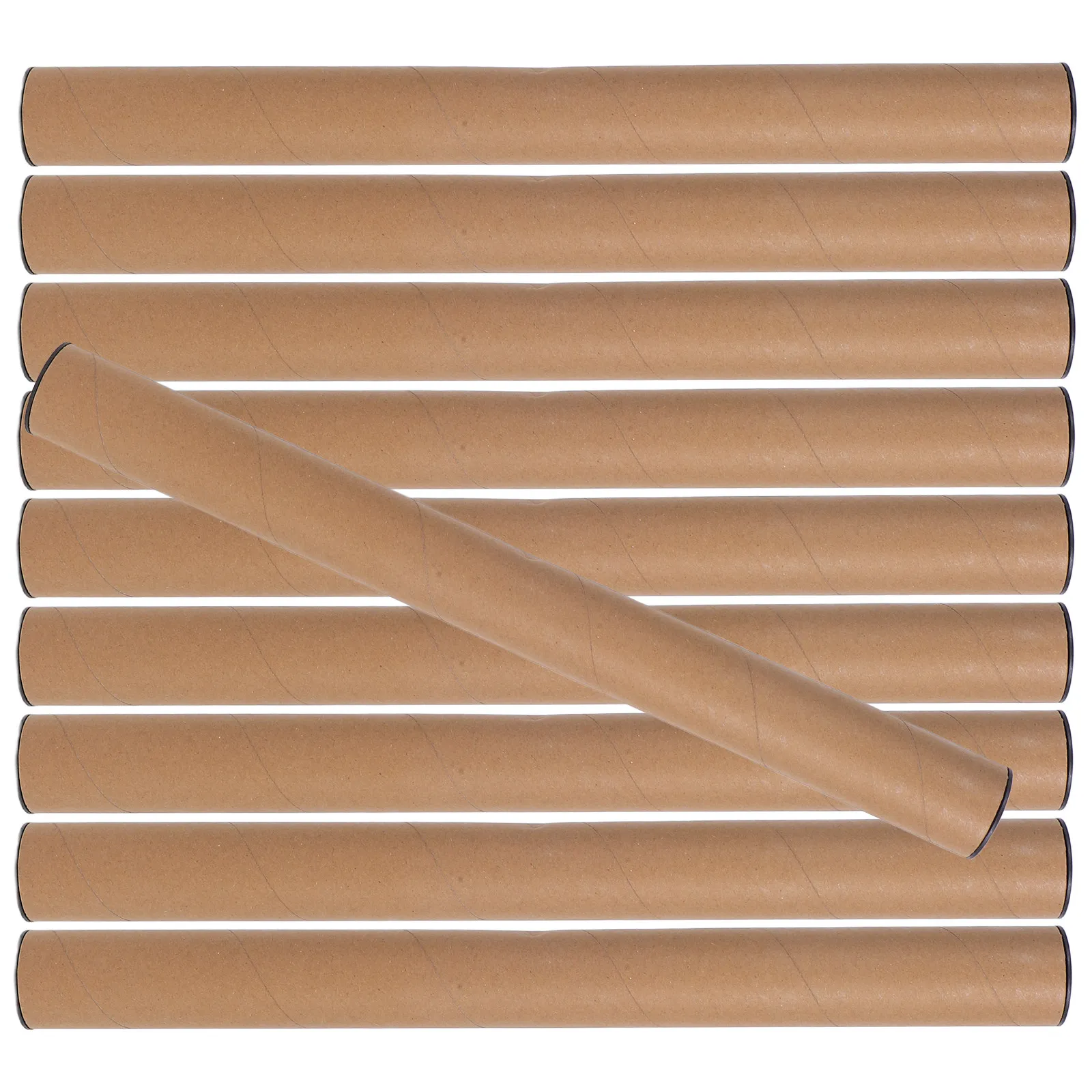 

10Pcs Kraft Paper Mailing Tubes Round Cardboard Poster Tubes Caps Secure Closure for Shipping Posters Blueprints Art Prints Maps