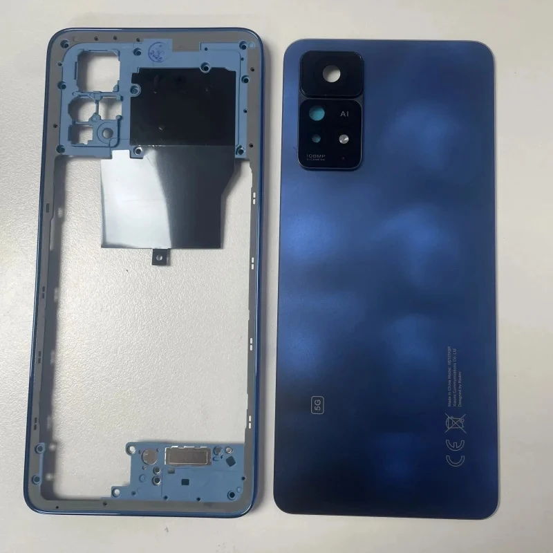 Middle Frame For Redmi Note 11 Pro 5G 2201116SG Glass Battery Cover  With Camera Lens Replacement