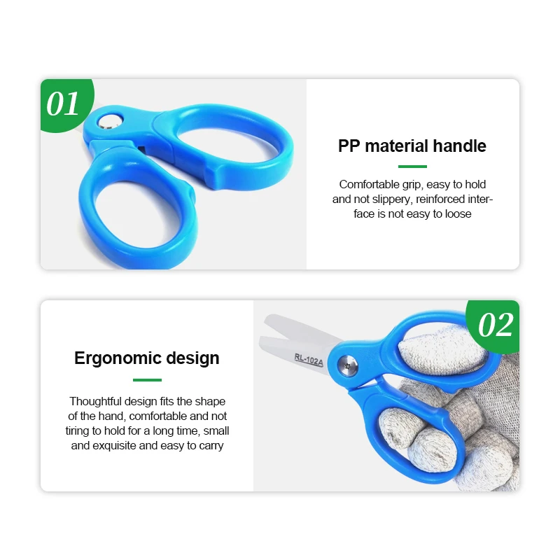 Relife Mini Insulated Anti-static Safety Ceramic Blue Scissors High Temperature Resistant Mobile Phone Battery Cable DIY Tool