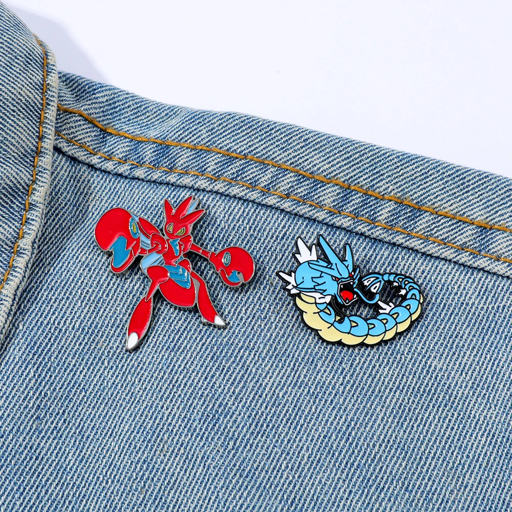 Embroidery Textile - เข็มกลัดการ์ตูนโปเกมอน 1 ชิ้น Greninja Gyarados ดีไซน์สร้างสรรค์