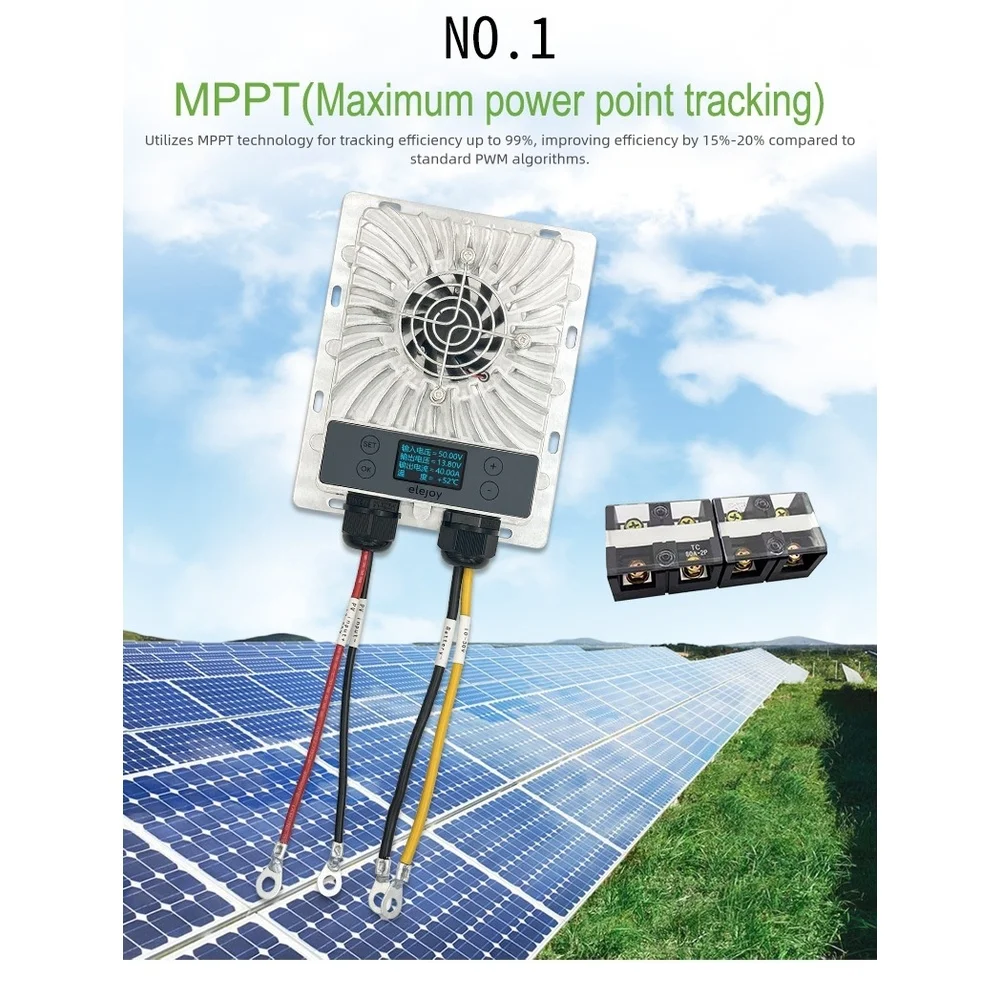 وحدة تحكم بالشحن بالطاقة الشمسية 600 وات لـ M PPT جهاز التحكم بالشحن بالطاقة الشمسية جهد قابل للتعديل 10-30 فولت شاشة الكريستال السائل أداة المعدات الكهربائية #6
