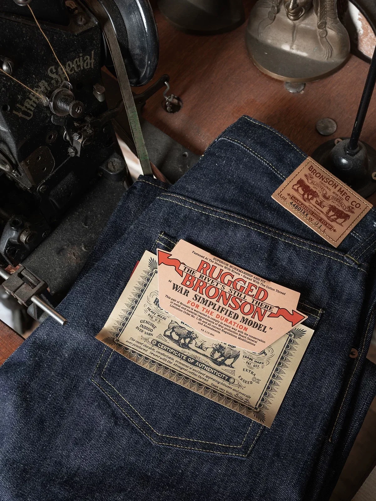 Bronson WWII Model Men's Jeans 44801XX Raw Selvage Denim Pants