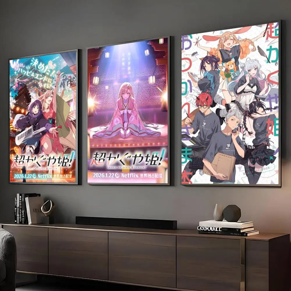 Hot Anime Cosmic Princess-S Kaguya Poster Poster HD Self Adhesive Waterproof Wall Art Ideal For Home Office Dorm Bedroom Great G
