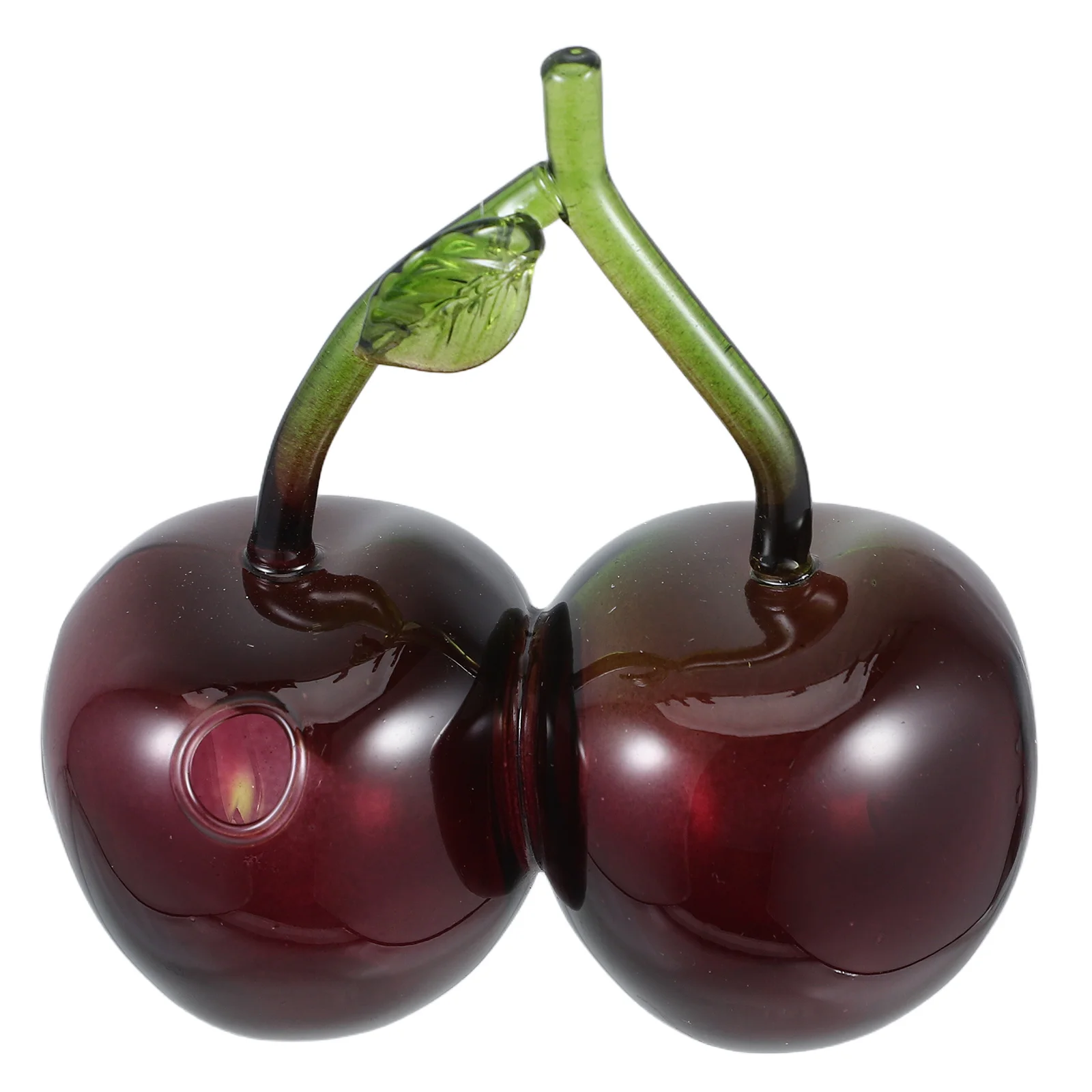 

Glass Cherry Shaped Vase Decorative Hydroponic Bud Planter Small Fruit Style Centerpiece for Home Office Hydroponic Bud Vase