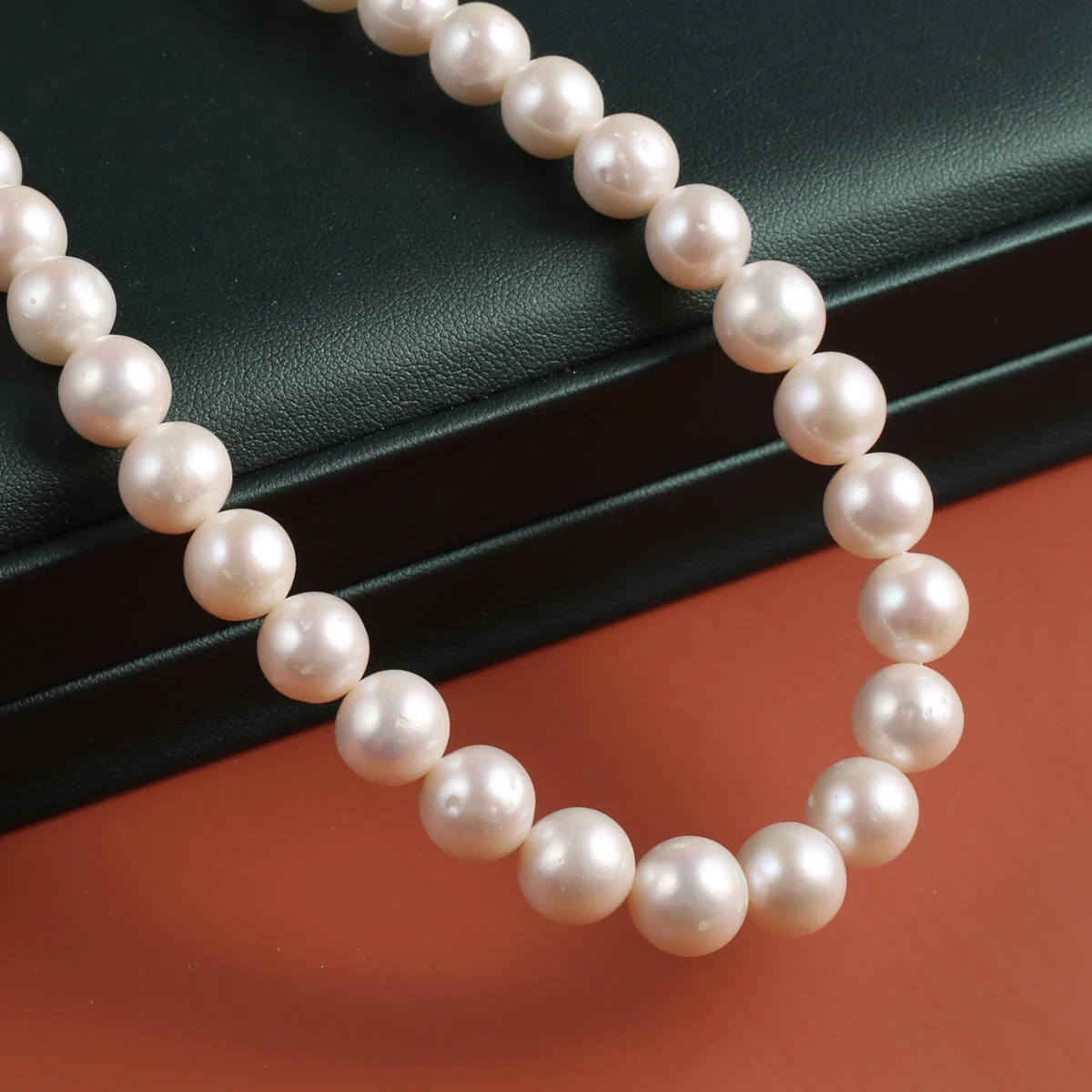 

100% White Natural Freshwater Pearl Punch Beads Jewelry Making DIY Wedding Bride Necklace Bracelet Accessories 10-11mm/36CM