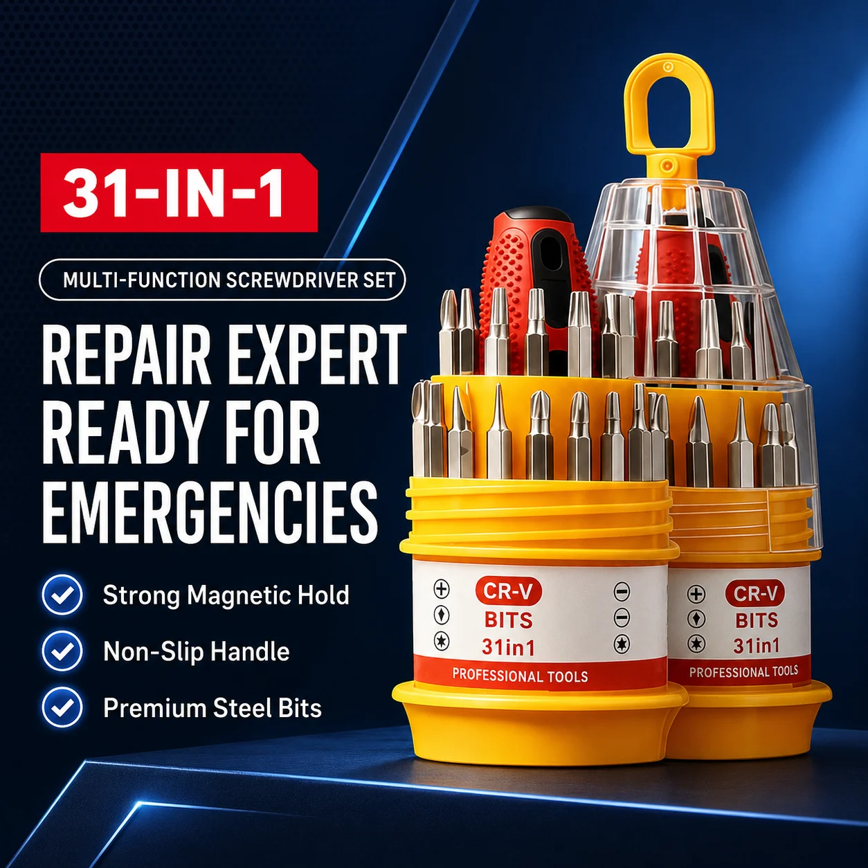 31-in-1 Screwdriver Repair Set Pagoda Multifunction Screwdriver Shaped Combination Bit Driver Precision Manual Tool