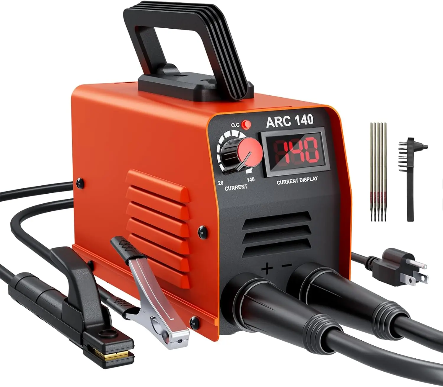 

110V 140Amp Portable Stick Welder, IGBT Inverter ARC MMA Machine with Hot Start, Arc Force & Anti-Stick