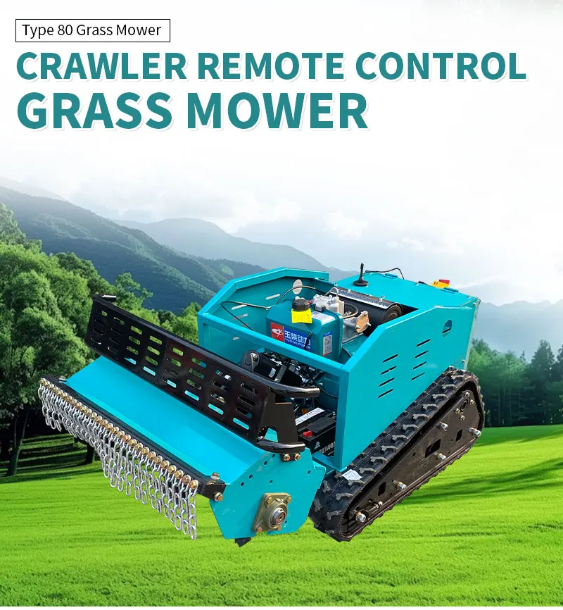 Maßgeschneiderter All-Terrain-Hangmäher mit Fernbedienung für den Verkauf von Strauchmähern und Grasschreddern. – Detail 2