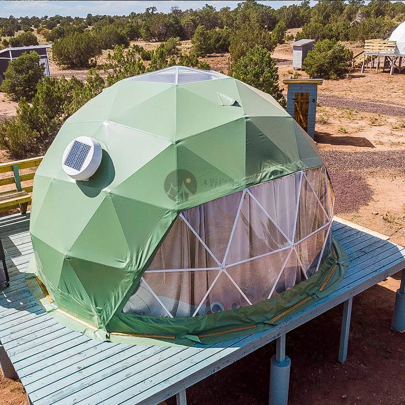 

Luxury Four Season Outdoor Hotel Glamping Dome Tent, PVC Fabric 1 Bedroom Dome House For Resort Camping