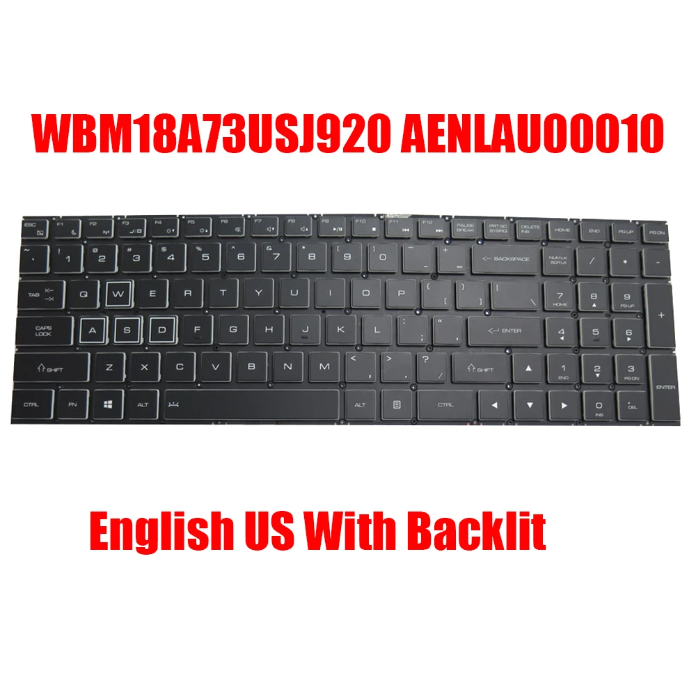 

Laptop Keyboard For Quanta NLA NLAB NLAS WBM18A73USJ920 AENLAU00010 English US Black With Backlit New