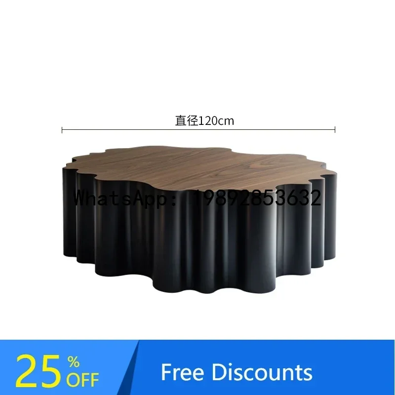 

LL Designer special-shaped solid wood coffee table irregular Italian living room high-end coffee table table
