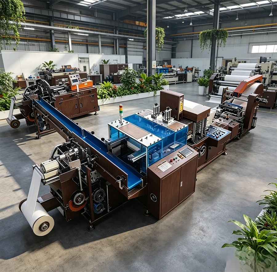 Full Automatic Kitchen Towel and Toilet Tissue Paper Roll Making Machine Toilet Paper Making Machine for Small Business