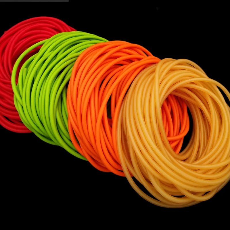 

Natural Latex Slingshots Five Colors Rubber Tube 0.5-5M For Hunting Shooting 2X5mm Diameter High Elastic Tubing Band Accessories