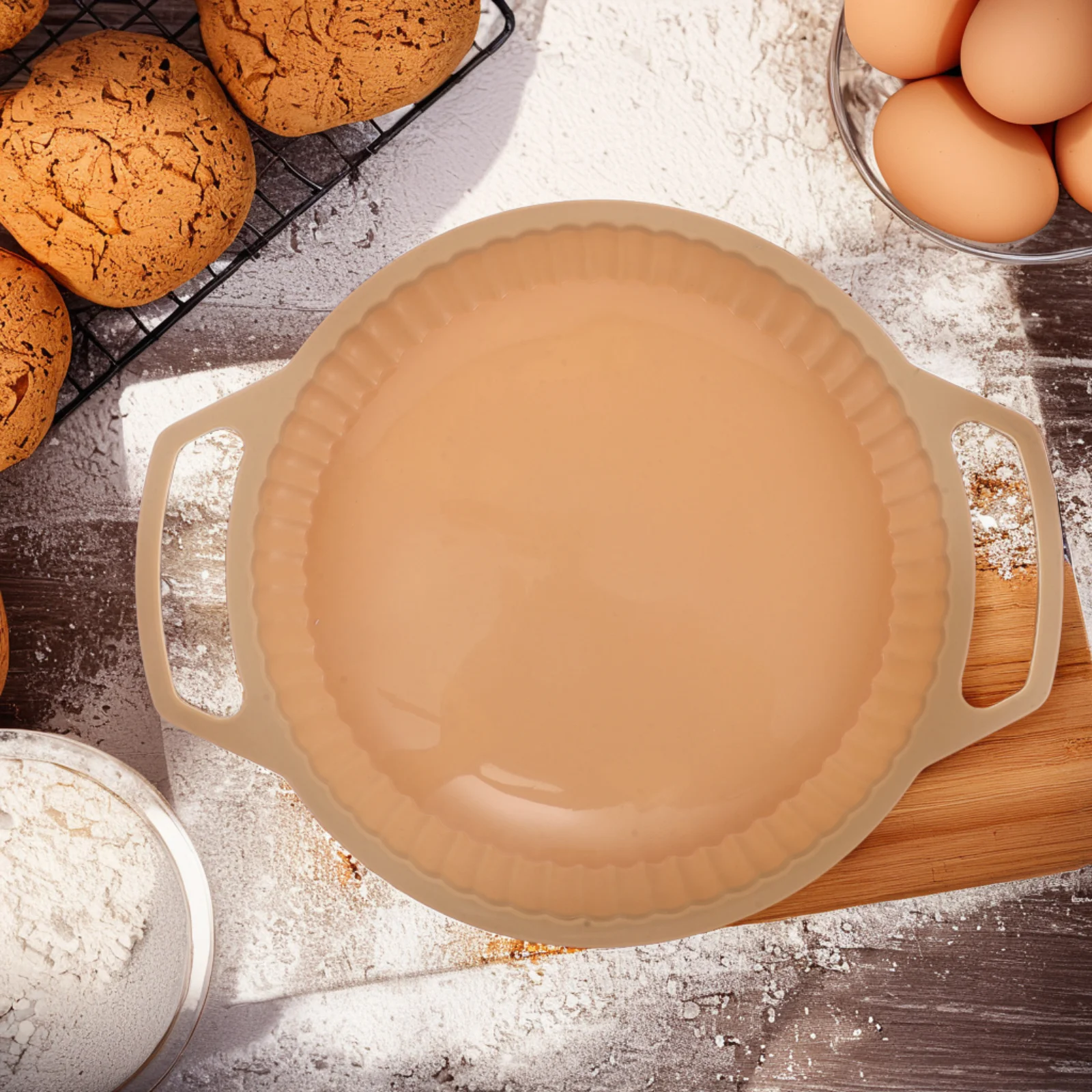 

Silicone Cake Pans Round Mold Heat Resistance Nonstick Surface Smooth Edges Baking Cakes Brownies Mousse Deserts Home