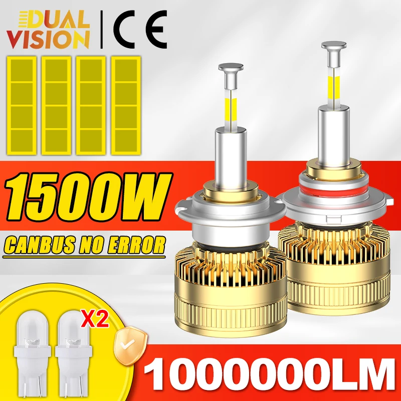 

Dualvision H7 LED 360 для линз проектора CANBUS H11 H1 H4 LED H8 Лампа фары 6000K HB3 9005 HB4 9006 9012 Светодиодная противотуманная фара 12 В