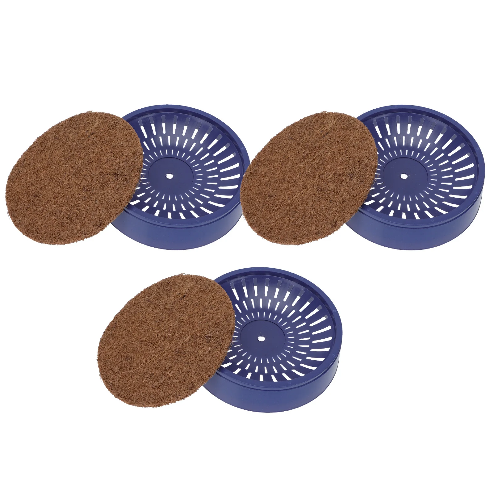 

3Sets Plastic Pigeon Nest with Palm Mat Egg Basin for Bird Breeding Sleeping Portable Garden Courtyard Pet Shop Use