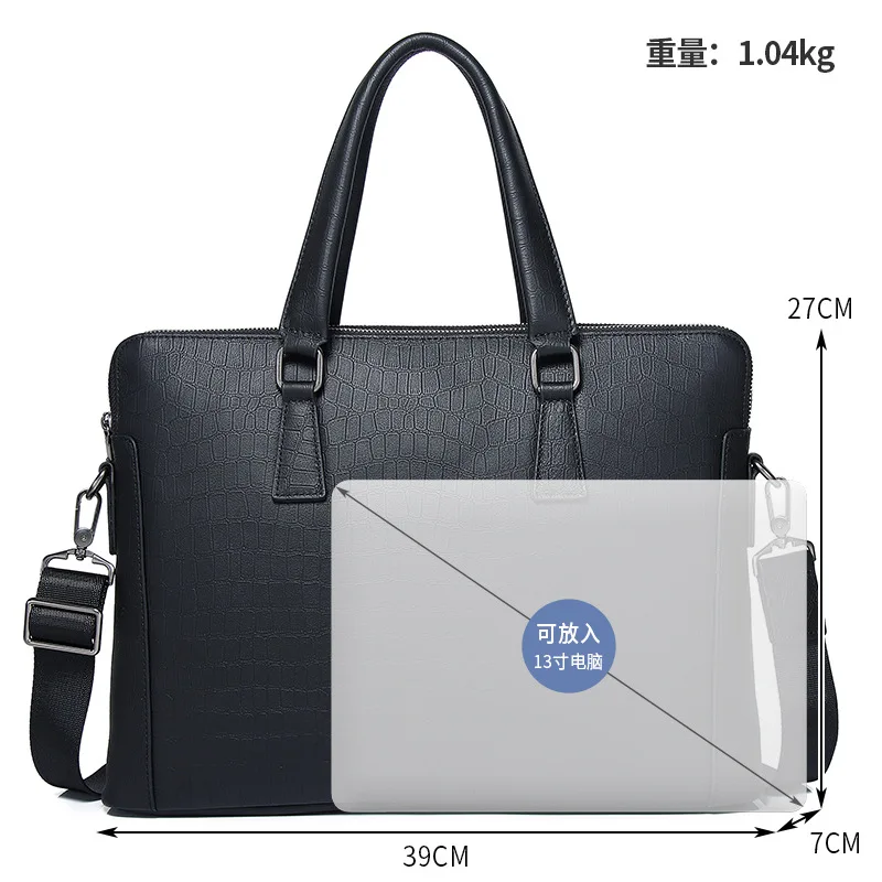정품 메신저 가죽 서류가방 남성 비즈니스 가방 럭셔리 블랙 서류가방 남성용 핸드백 출퇴근 비즈니스 컴퓨터 가방