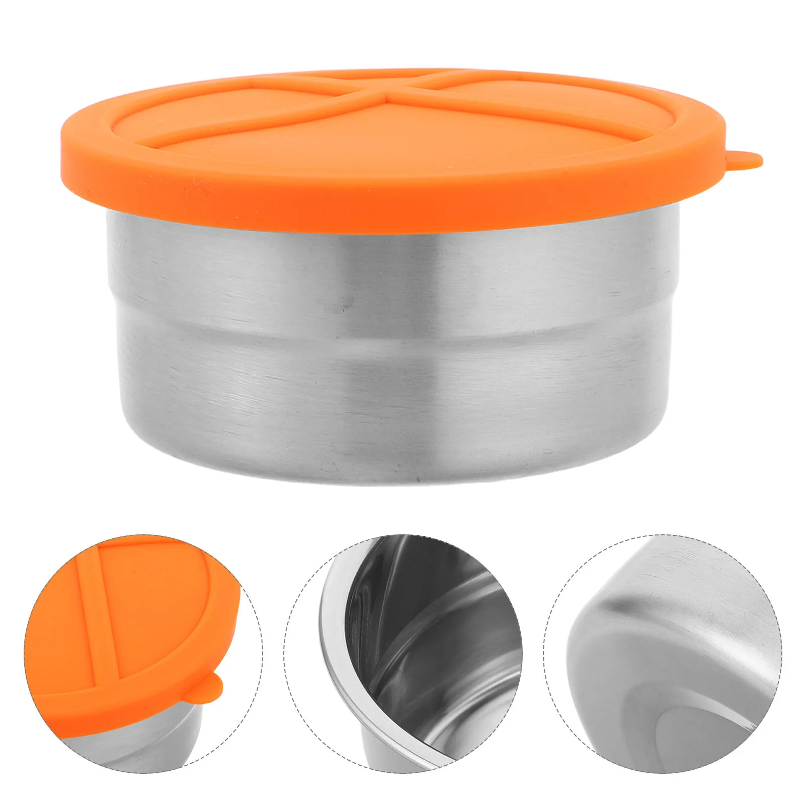 

Stainless Steel Lunch Container Leakproof Stackable Design for Kids Travel Salad Dressing Sauce Cup Snack Box Picnic Condiment