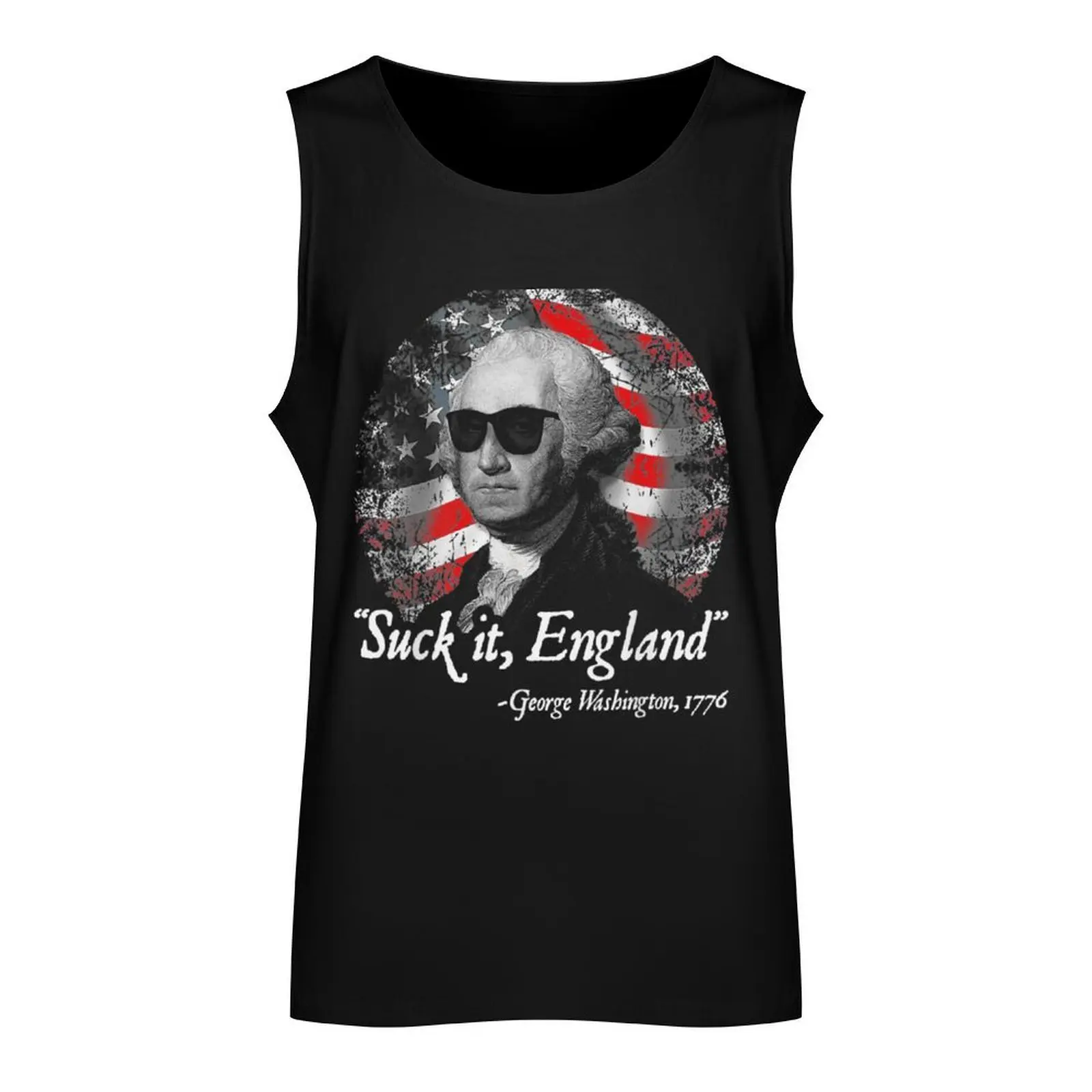 Suck It England 4th of July George Washington 1776 Tank Top summer Men's tops gym clothes man fitness vest for men