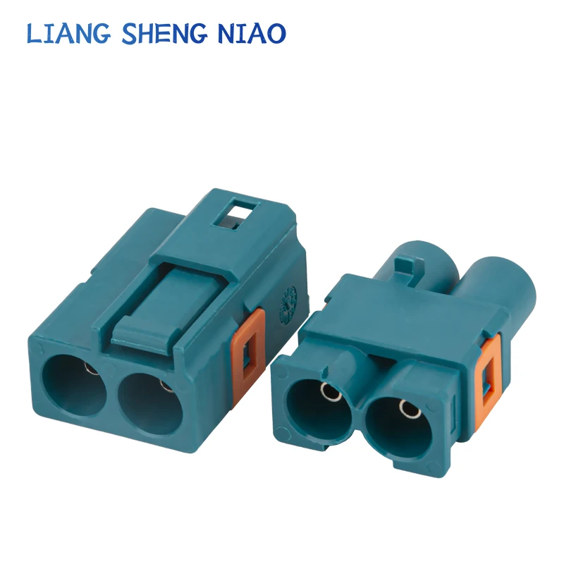 Carro GPS RF Conector, FAKRA-Z Twin, Masculino e Feminino Z-Type, Adaptador de Água Universal, Conector Azul