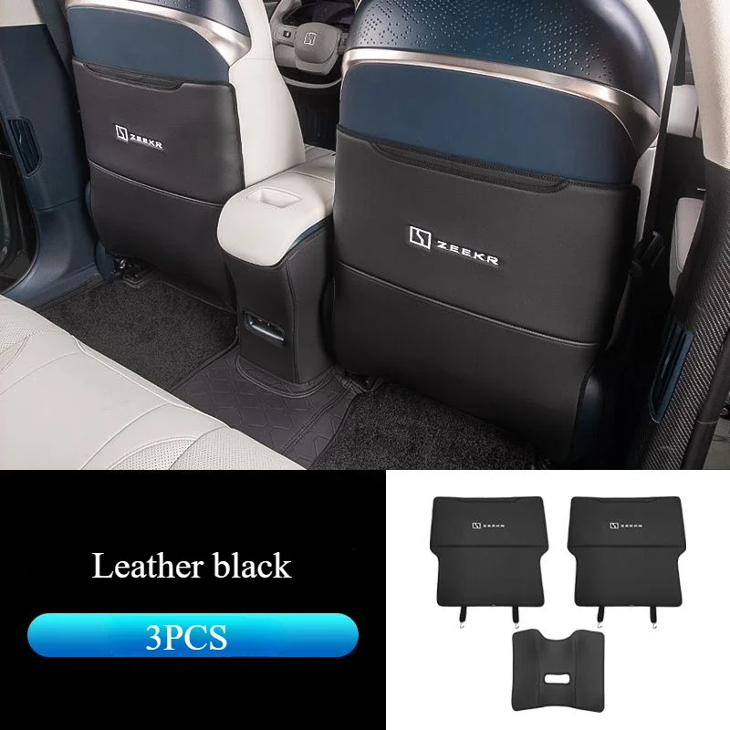 For GEELY Zeekr X 2023-2024 Leather Car Front Seat Rear Anti Kick Dust Board Pad Frame Cover Interior Accessories