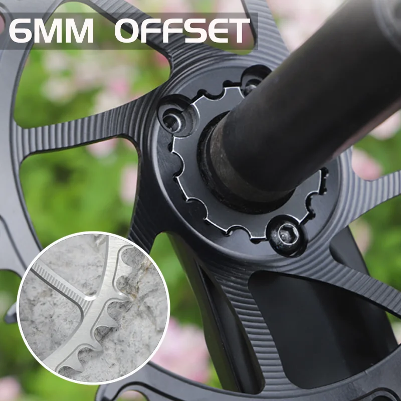 

6mm Offset 3 Bolt Direct Mount 32t Chainring Narrow Wide For Sram X0 Sx Nx Xx1 Xx X1 Mtb Single Chainring 38t Silver Chain Ring