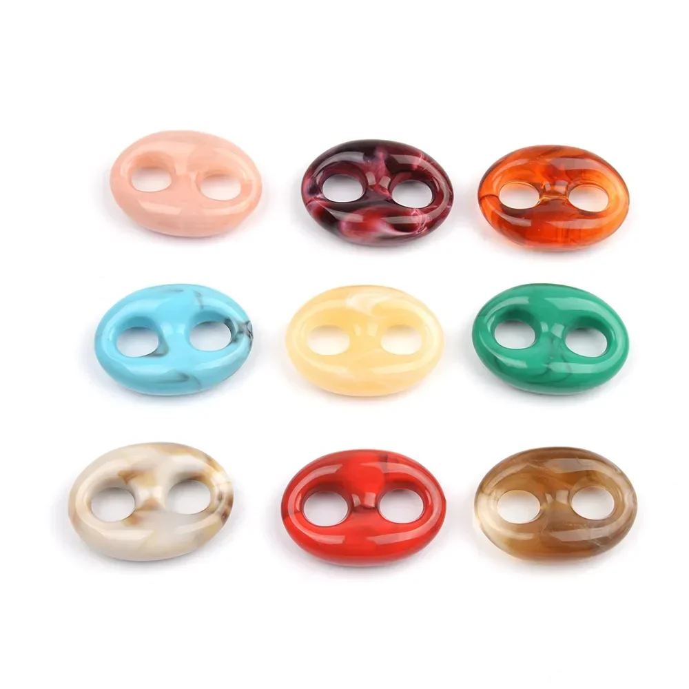 3 pieces 30*41mm Retro acrylic pig nose Double hole beads DIY production Jewelry, necklaces, bracelets, clothing Accessory