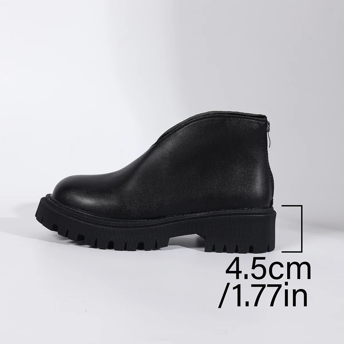 Winter-Damenstiefel mit mittelhohem Absatz, rutschfester Sohle und Reißverschluss hinten, modische High-Top-Schuhe, bequeme Outdoor-Sportschuhe. – Detail 10