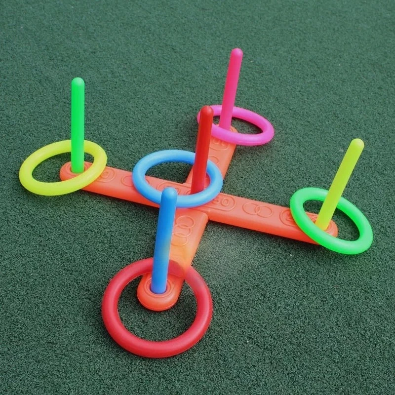 

ParentChild Ring Toss Set Layered Target Design Outdoor Garden Toy Concentration Training Birthday Party Essential
