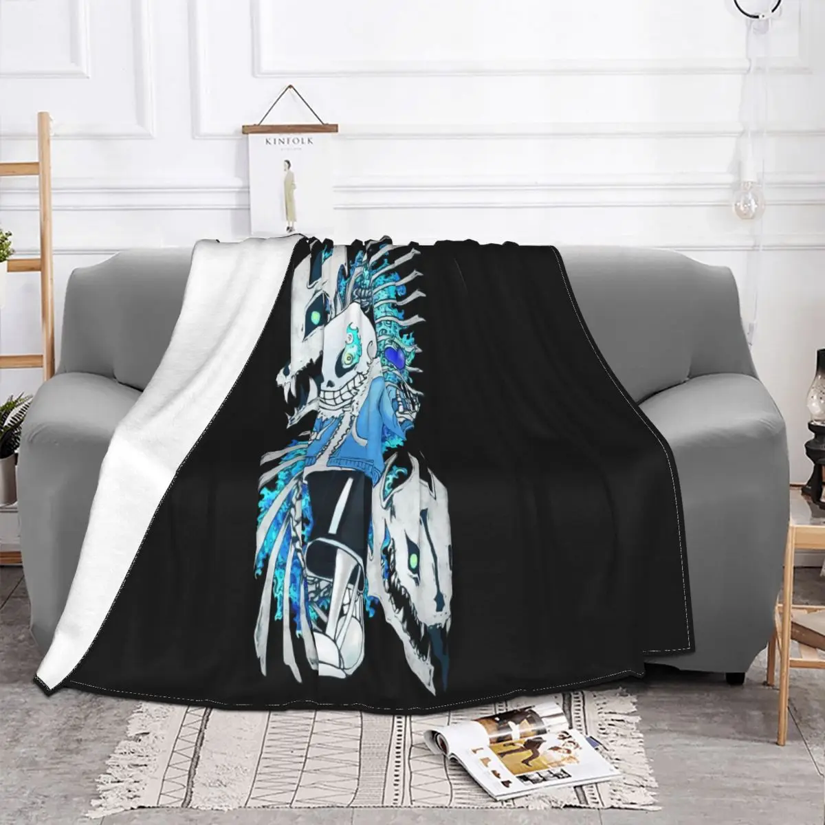 Sans Xuong Undertale Ao Cao Thun Women Men Children Brand New Wholesale Better Kawaii Casual Throw Blanket