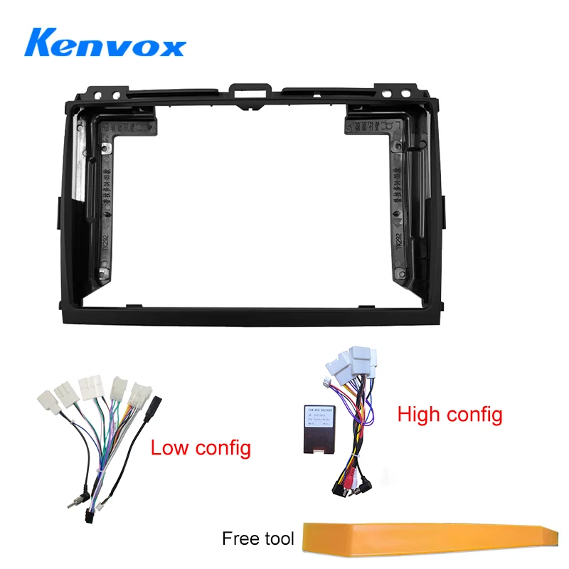 

2Din автомобильный радиоприемник, лицевая рамка для Toyota prado 120 2004 2009, центральное управление, лицевая панель, стерео панель, комплект жгута проводов