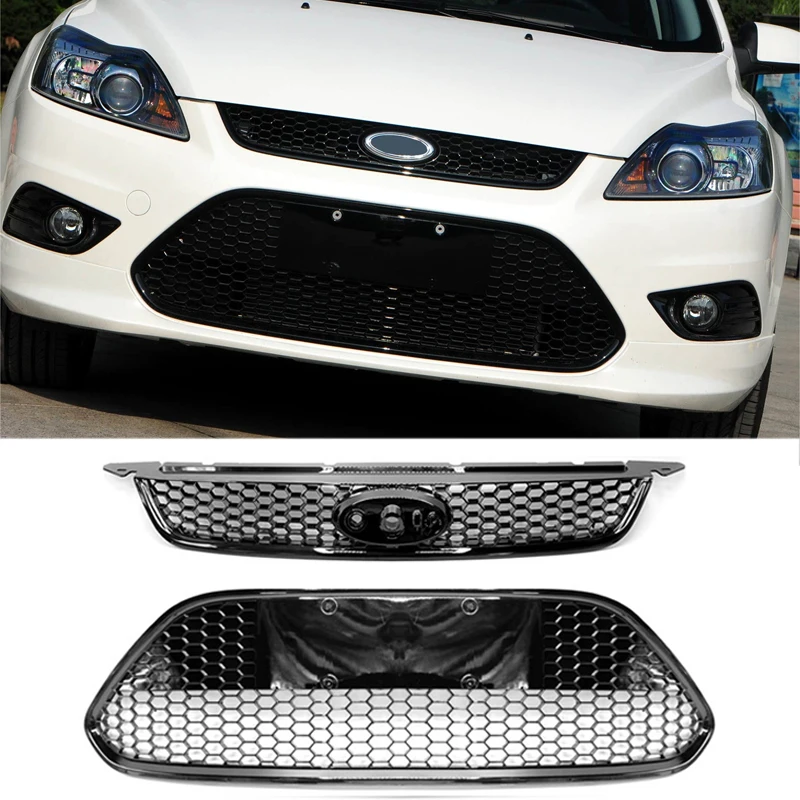 

Front Honeycomb For Ford Focus 2009-2013 Grille Lower Honeycomb Paint Grill Trim Front Bumper Racing Grills Car Accessories