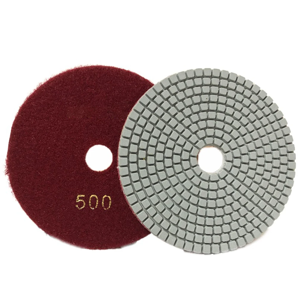 1pc 5In 125mm Diamond Polishing Pad Flexible Grinding Disc Granite Marble Concrete 30/50/100/150/500/800/1000/1500/2000/3000Grit