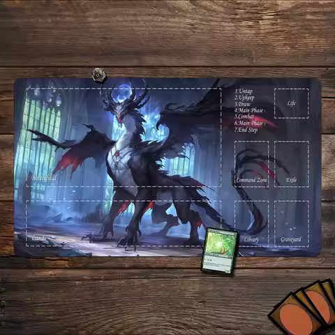 Magic Playmat card gaming mat with zone Fantasy Dragon Design mtg playmat Desk Mat gamer keypad expansion mousepad office pad